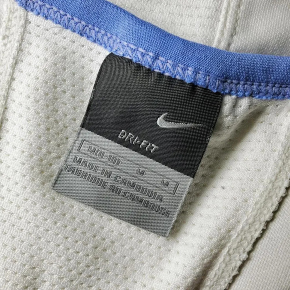 Nike Dri-Fit Women's Workout Tank Top Size Medium White and Blue NWOT - Picture 3 of 11